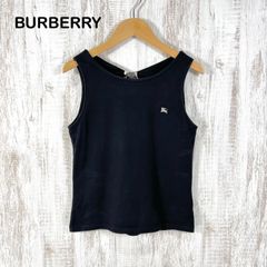 BURBERRY バーバリー ノバチェック ロゴ リボン タンクトップ 38 M BURBERRY バーバリー タンクトップ 黒 M ノバチェックリボン ロゴ