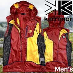 Karrimor カリマー CORE TECH SHIELD 防風撥水 メッシュ切替 フーデッド ベスト ジャケット マウンテンパーカー トレッキング キャンプ アウトドア メンズ 1KAVSM40173 ダークレッド ▲010▼60428m09
