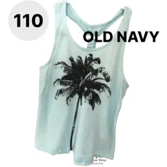 OLD NAVY　オールドネイビー　レーサーバックタンクトップ　110　 パームツリー やしの木 ブルー 子ども服 子供服  海 プール　男の子　女の子のサムネイル