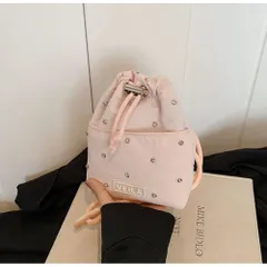 ☆ ピンク ☆ ショルダーバッグ レディース ミニサコッシュ ミニショルダー ショルダーバッグ レディース ポシェット サコッシュ スマホショルダー ショルダー バッグ 巾着バッグ バック ポーチ 水玉 ビジュー ミニ 小さめ コンパクト 軽量 軽い 可愛い