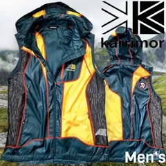 Karrimor カリマー CORE TECH SHIELD 防風撥水 メッシュ切替 フーデッド ベスト ジャケット マウンテンパーカー トレッキング キャンプ アウトドア メンズ 1KAVSM40154 グリーン▲010▼60428m06