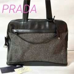 56 美品 PRADA ハンドバッグ トートバッグ 肩掛け 南京錠鍵付き x6