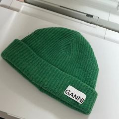GANNI ニット帽 ビーニー カーキ - メルカリ