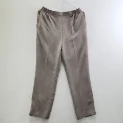 JAPAN MADE ヴィンテージ カジュアル ベーシック スラックス ウエストゴム パンツ L