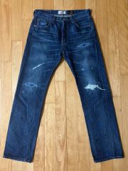 ステューシー デニムパンツリーバイス パッチダメージリペア加工 SS505