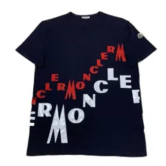 モンクレール　プリントロゴ　ネイビー　Tシャツ　L 国内正規品 5S467