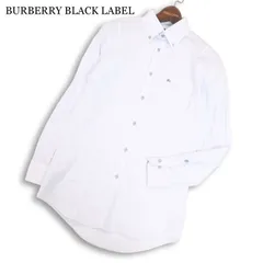 BURBERRY BLACK LABEL バーバリー ブラックレーベル ホース刺繍★ 長袖 シャドーストライプ ドレス シャツ Sz.38　メンズ