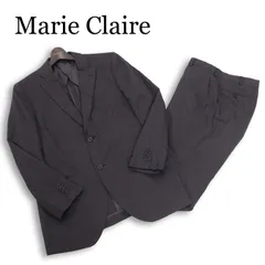 Marie Claire homme マリクレール オム 通年 背抜き★ ストライプ ビジネス セットアップ スーツ Sz.AB7 メンズ グレーのサムネイル