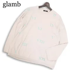25SS★ glamb グラム 【Numbers Pullover Knit】通年 オーバーサイズ ナンバーズ プルオーバー ニット セーター Sz.M メンズのサムネイル