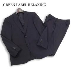 GREEN LABEL RELAXING ユナイテッドアローズ 通年 REDA生地★ ウィンドウペン セットアップ スーツ Sz.44 メンズ 紺