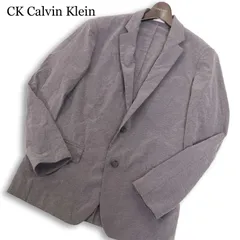 CK Calvin Klein カルバンクライン 通年★ ストレッチ アンコン ジャージー テーラード ジャケット Sz.36 メンズ 灰のサムネイル