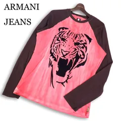 イタリア製★ ARMANI JEANS アルマーニ ジーンズ 25周年限定★ 虎 タイガー 長袖 長袖 カットソー ロンTシャツ Sz.L メンズのサムネイル