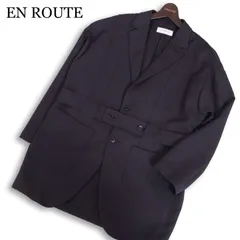 【美品】EN ROUTE アンルート 通年★ エステルツイル ノーフォーク ビッグ ジャケット Sz.1 メンズ ネイビー 日本製のサムネイル