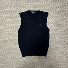 POLO RALPH LAUREN コットンニットベスト ネイビー