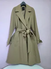Renoma ベージュ ベルト付き ロング コートのサムネイル