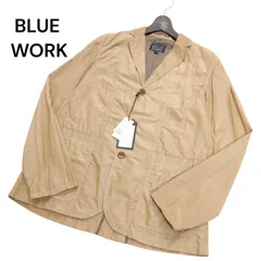 【新品 未使用】 BLUE WORK ブルーワーク トゥモローランド 通年★ コットン ナイロン テーラード ジャケット Sz.S メンズのサムネイル