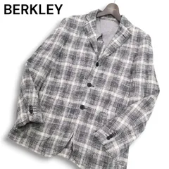 NEWYORKER ニューヨーカー BERKLEY★ 通年 イタリア製 BONOTTO生地 チェック アンコン テーラード ジャケット Sz.46R メンズのサムネイル