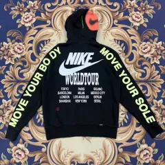 (L)ナイキ Nike ワールドツアー フード付きTシャツ（ブラック）