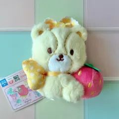 日本輸入 サンリオ タイニータン チャーム ぬいぐるみ ドットリボンいちご 黄色 タイニータン チャーム ぬいぐるみ