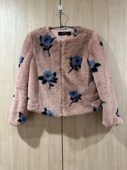 ZARA ポリエステルファーコート ピンク系 - メルカリ
