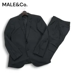 MALE&Co. タカキュー 通年 総裏★ シャドーストライプ セットアップ スーツ Sz.Y4 メンズ ビジネス 黒