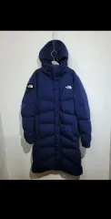 （L）THE NORTH FACE ザノースフェイス グースダウン ロング丈ダウンジャケット ダウンコート ネイビー グースダウン ダウンコート