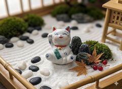寝 招き猫 陶器製 高木京子 - メルカリ