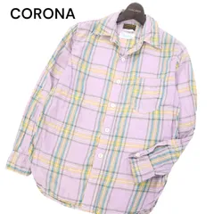 CORONA × Hombre Nino コロナ × オンブレニーニョ 通年 長袖 コットン チェック シャツ Sz.S　メンズ 日本製のサムネイル