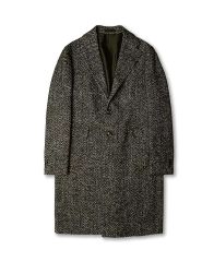 美品>TAGLIATORE RIPA ブラック ウール ベルデットコート 44 - メルカリ