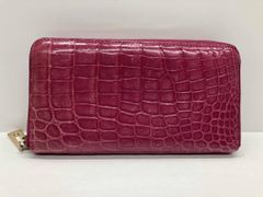 新品！定価9万 シャインクロコダイル カード、小銭大容量 ピンク 2