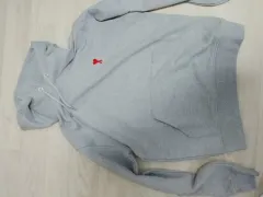 (新品) S アミ スモール ハート ロゴ Tシャツ グレーのサムネイル