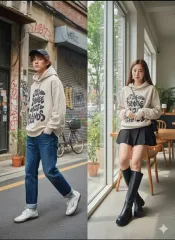 (タグ付き新品) BLACKPINK ジェニ 着用 ブランド YOUHEE シーグリ グラフィック フーディー F