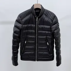 S+級/46 PRADA プラダ 三角ロゴ 軽量バイカー ダウン ブラック