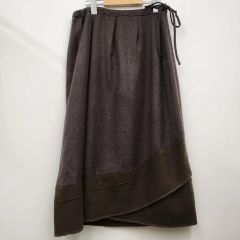美品 M.&KYOKO エムアンドキョウコ ウールニットバルーン風スカート