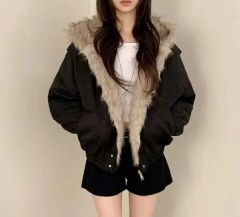 ファージャケット アウター リバーシブル FOLLOWIN 新品未使用タグ付き 