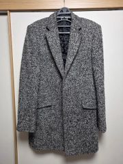 LARDINI ショールカラー ダブルチェスターコート アルパカ混 48 LARDINI ショールカラー ダブルチェスターコート アルパカ混 48 - メルカリ