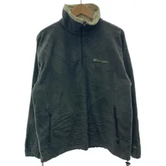 【中古】　Champion　フリース　プルオーバー　ハイネック　ハーフジップ　無地　ワンポイント　刺しゅう　アメカジ　古着　/1603
