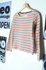 W(M) UNIQLO ユニクロ 長袖Tシャツ ストライプ 基本 -18089