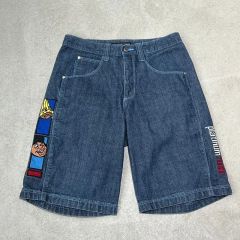 古着 ￼FUBU ブラックデニム ハーフパンツ 32 - メルカリ