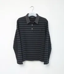Hatchingroom VTG Stripe Polo Tee ポロTシャツ Dyed Blue カラー
