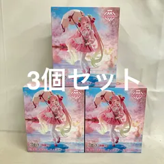 未開封 初音ミク 桜ミク AMP＋ 桜ドレスver. フィギュア 3個セット SF4F78 c107