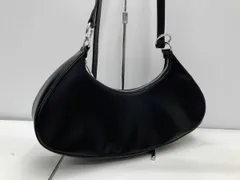 RIM.ARK レザーショルダーバッグ ブラック リムアーク Crescent shape shoulder bag 黒