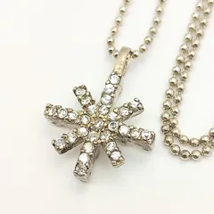 【美品】ラインストーンデザインネックレス　SILVER　シルバー925　5.4g