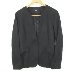 グリーンレーベルリラクシング ユナイテッドアローズ green label relaxing ジャケット ストレッチ レーヨン 毛 40 ブラック kz14468