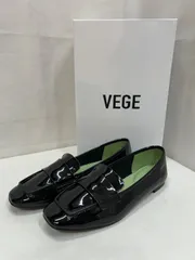 未使用VEGE ベジ ワイドスクエアローファー VG020201 BLACK-E サイズ38 箱付のサムネイル
