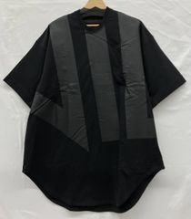 ヘンリーネック 黒 後ろ裾切替 Tシャツ コムデギャルソンオム 半袖 