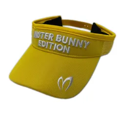 中古 マスターバニーエディション MASTER BUNNY EDITION サンバイザー フリー イエロー 黄色 ロゴ刺しゅう サイドメッシュ