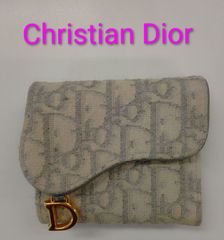Christian Dior 三つ折り財布 ベージュ - メルカリ