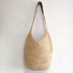ヘレンカミンスキー ラフィア×レザー トートバッグ ベージュ ヘレンカミンスキー ショルダーバッグ ラフィア ワンショルダー かご