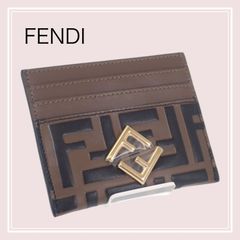 FENDI ダイアゴナル カードケース パスケース ブルー 箱入 - メルカリ